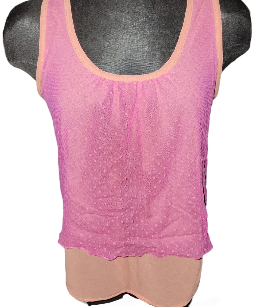 Love Republic Pink Orange Flowy Tank Top sz S